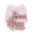 605 PA-TS Кофточка для собак, бежево-розовая #33 "Heart Flower Frill T-Shirt"
